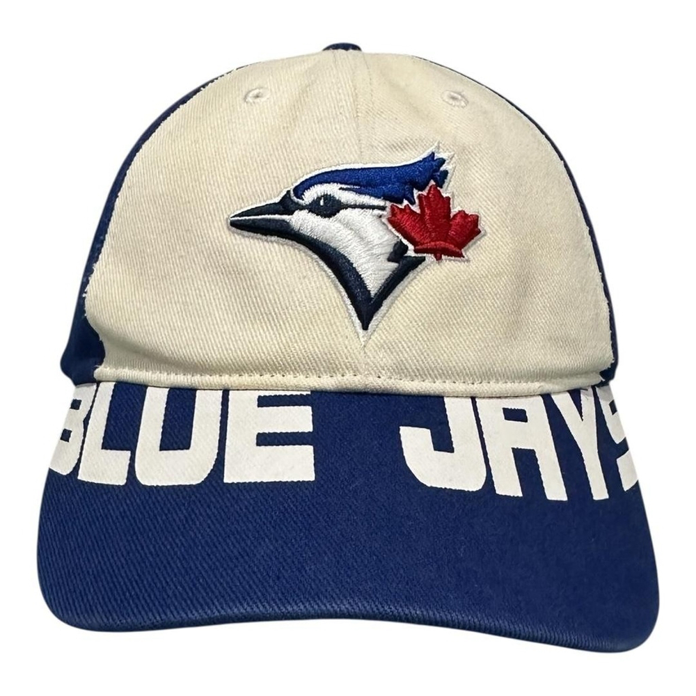 Toronto Blue Jays Hat Cap Strap Back Mens One Size Blue MLB Baseball Wordmark